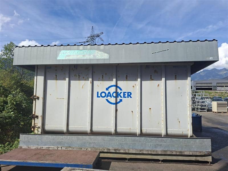 Containerstellplatz ABNWQ 140 bei GASSNER STAHLBAU GMBH in Bürs mit unbelastetem und verzinktem Auffangwannensystem nach AwSV