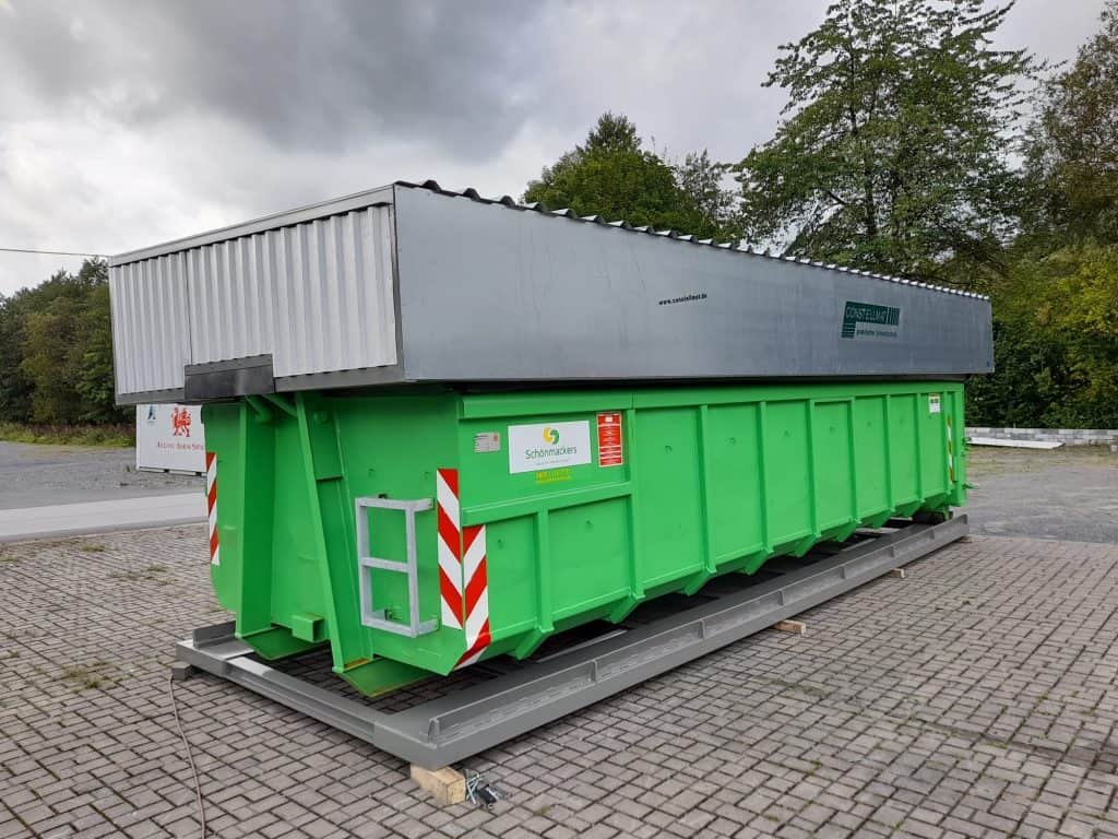 Tierschutzabdeckung für saubere und sichere Containerstellplätze 1 Tierschutzabdeckung für Abrollcontainer