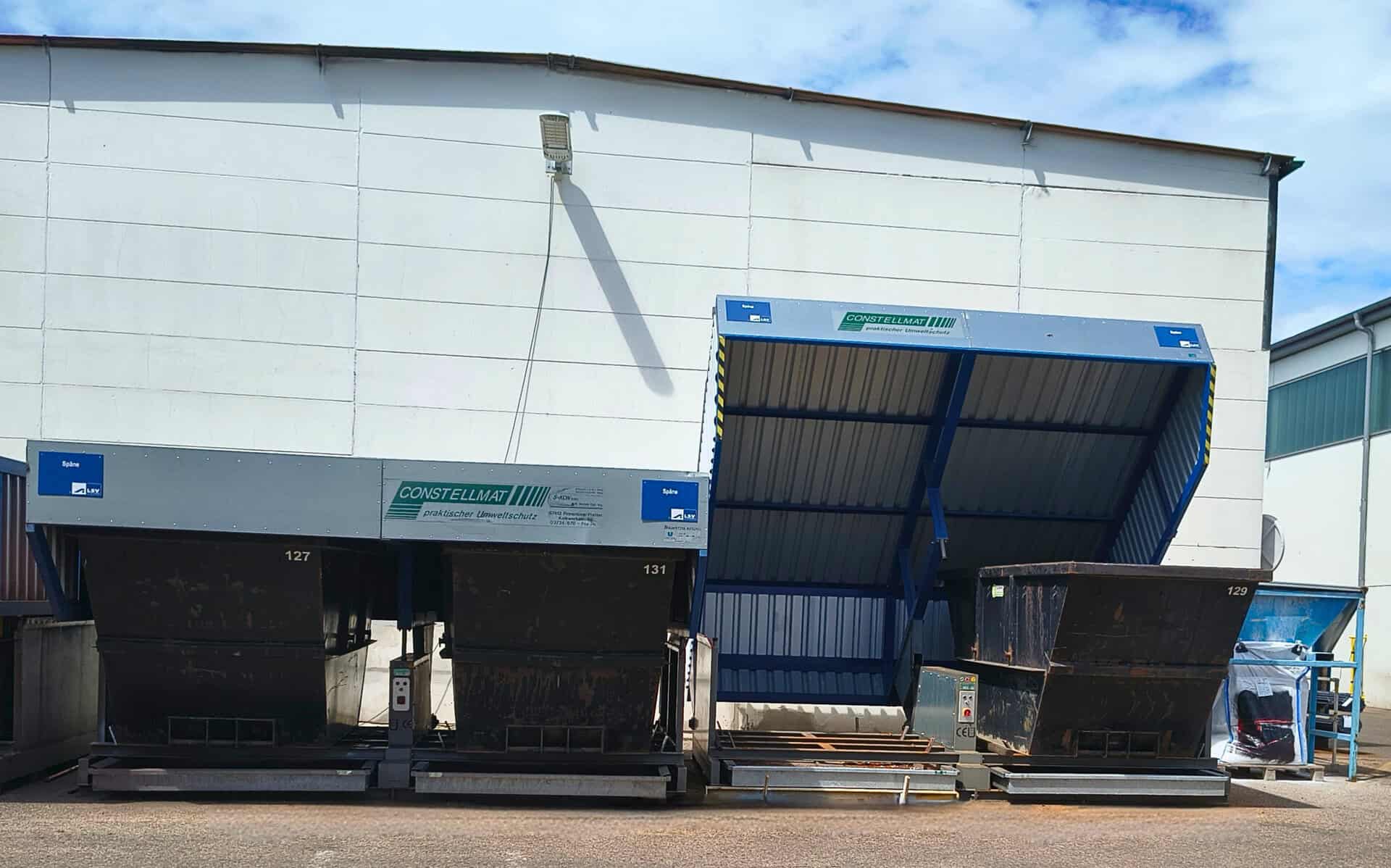 Containerüberdachung Containerstellplatz Containerabdeckung Containerstellplätze CONSTELLMAT
