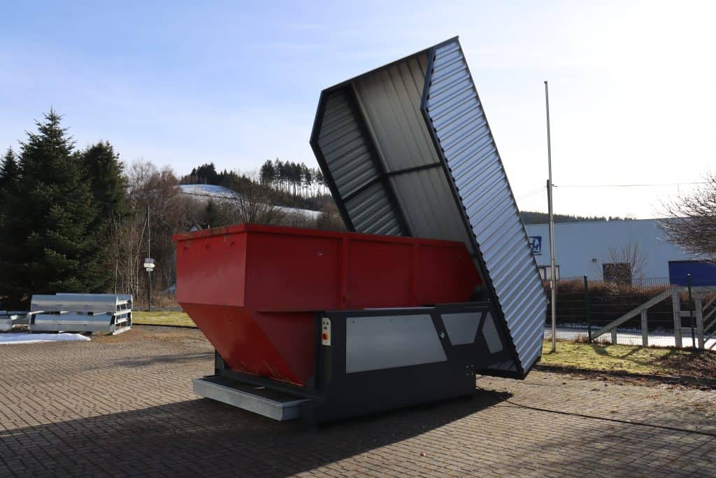 Förderprogramme für Umweltschutz in der Industrie: Containerstellplätze von CONSTELLMAT als nachhaltige Lösung 5 Containerstellplatz CONSTELLMAT NCL 100 HS mobile Containerüberdachung regensichere Lagerung Metallspäne