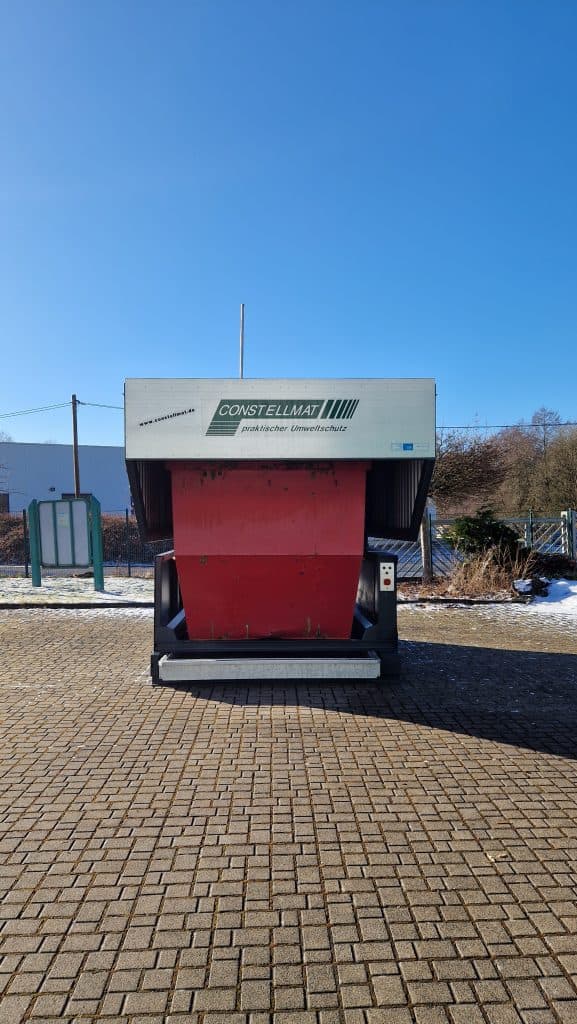 Außenlagerung Metallspäne Stellplatz System