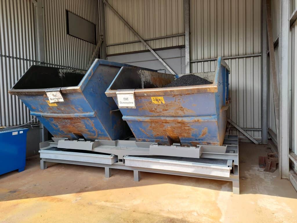 Lagerung Metallspäne