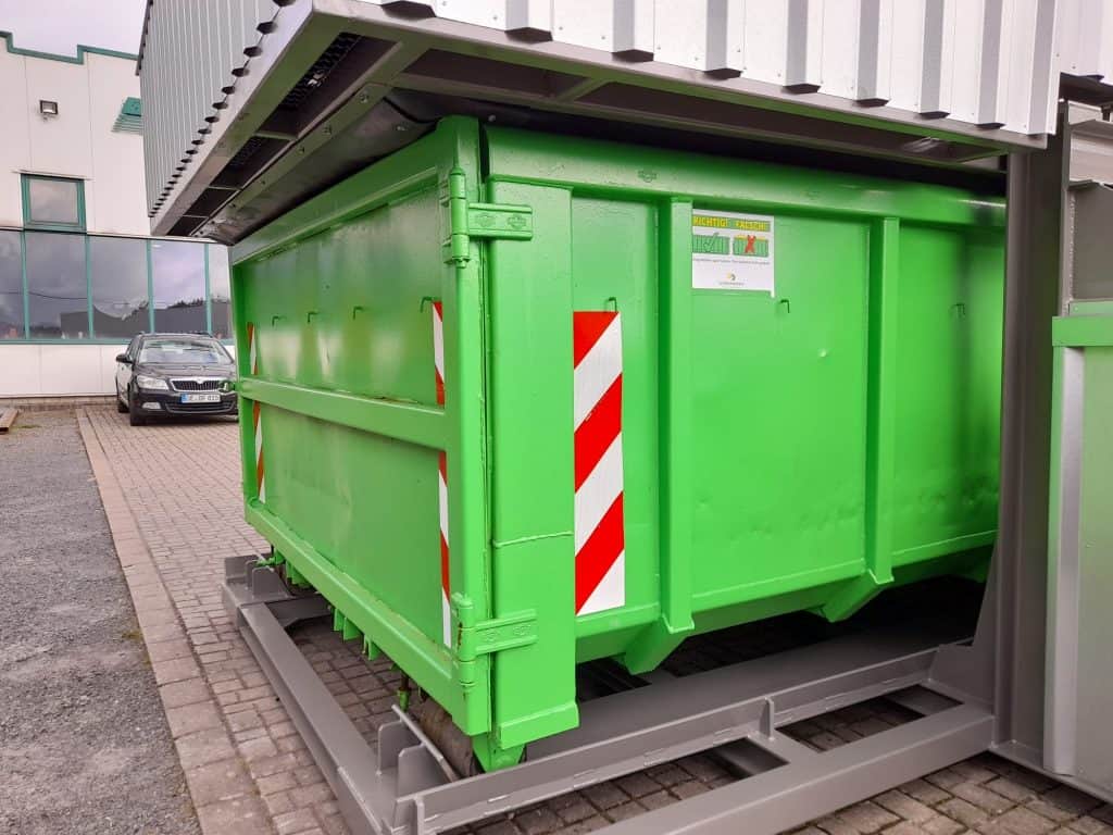 Tierschutzabdeckung für saubere und sichere Containerstellplätze 2 Abrollcontainer Tierschutzabdeckung