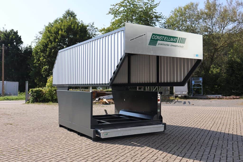 Starke Lösung. Starker Einsatz. – PUTSCH GmbH & Co. KG setzt seit über zwei Jahrzehnten auf CONSTELLMAT 3 Neuer Containerstellplatz CONSTELLMAT vom Typ NCL 100 HS – Containerüberdachung mit verzinktem, doppeltem und unbelastetem Auffangwannensystem nach AwSV