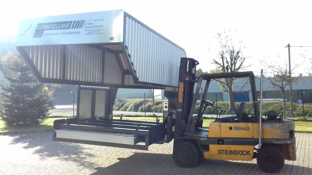 Containerüberdachung - Umweltfreundliche Stellplatzlösungen 6 Mobilität Containerstellplätze CONSTELLMAT Containerüberdachung Containerabdeckiung